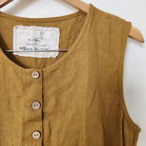 Notperfectlinen MEDIUM Mama dress-Bronze Brown